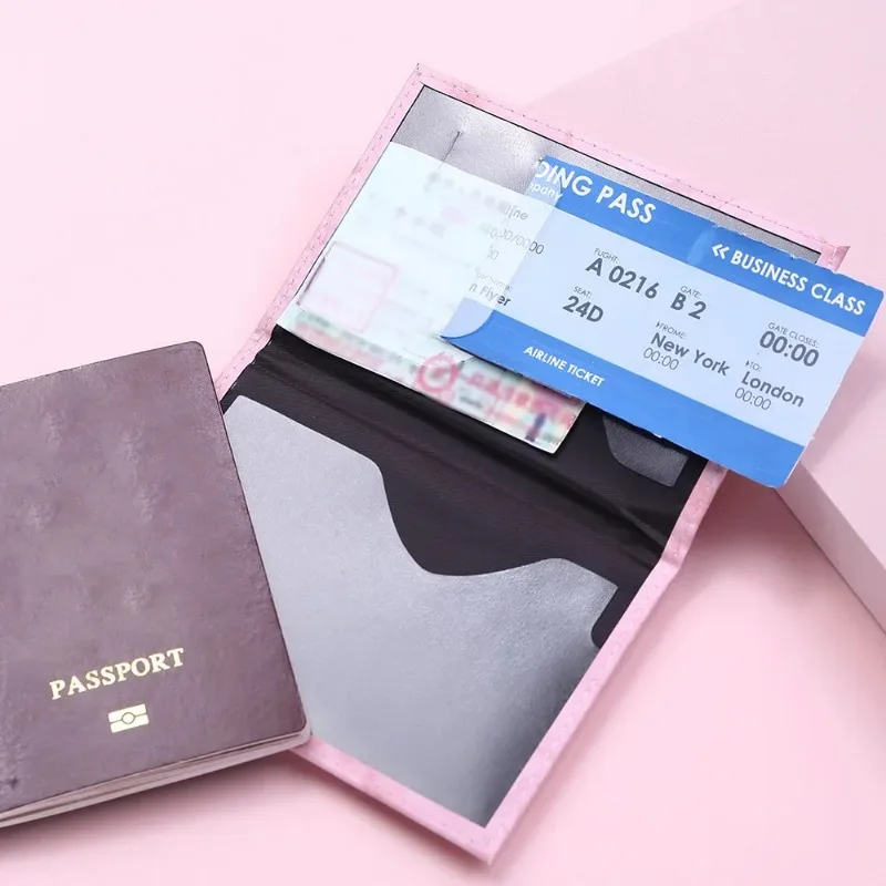 Marble Leather Passport Holder - usage example
