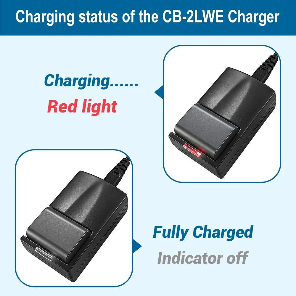 NB-2LH NB2L Battery Charger For Canon EOS 350D,400D,G7,G9,S30,S50,S80,DC420,DC411,DC320,DC301 Camera CB-2LWE CB-2LTE CB2LWE