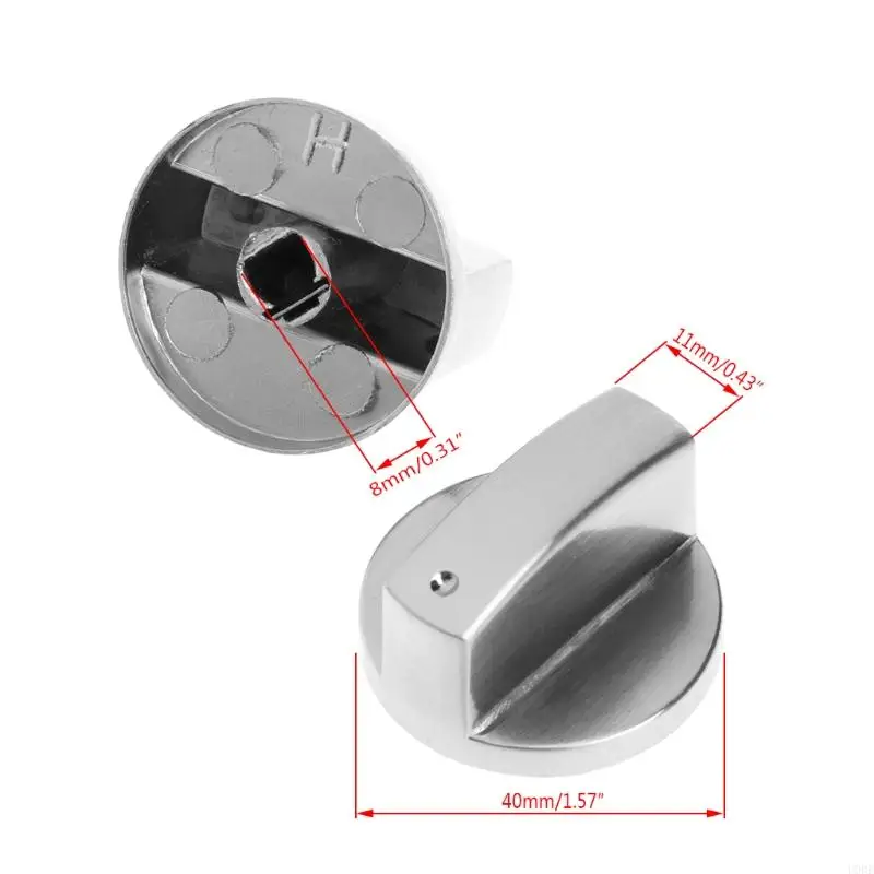 U0DE 2Pcs Universal Herd Ofen Gasherd Control Knob Schalter Ersatz Metall
