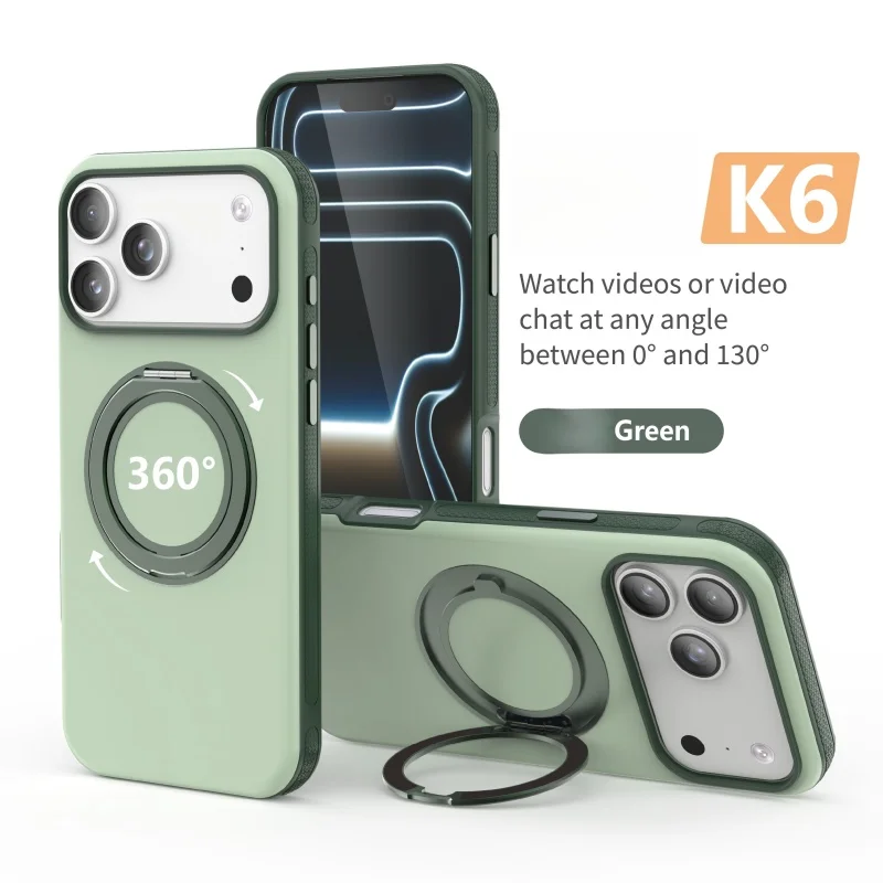 360 ° Drehbare Halterung für MagSafe Magnetische Hülle für iPhone 18 17 Air 16 15 14 Plus 13 12 11 18 Pro Max Rutschfeste Stoßfeste Schutzhülle – Detail 5