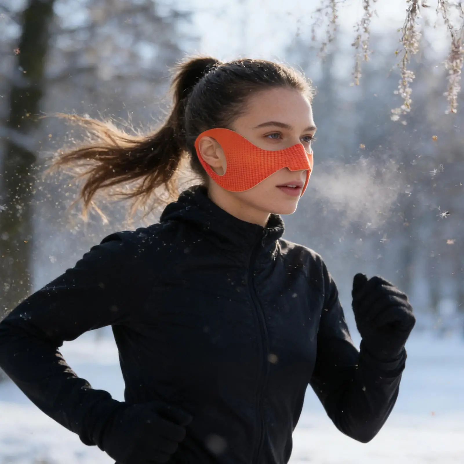 Frostfeste Winter-Gesichtsmaske in Schmetterlingsform, Frostschutzmaske, warmer, atmungsaktiver Gesichtsschutz für Snowboarden und Outdoor-Sportarten