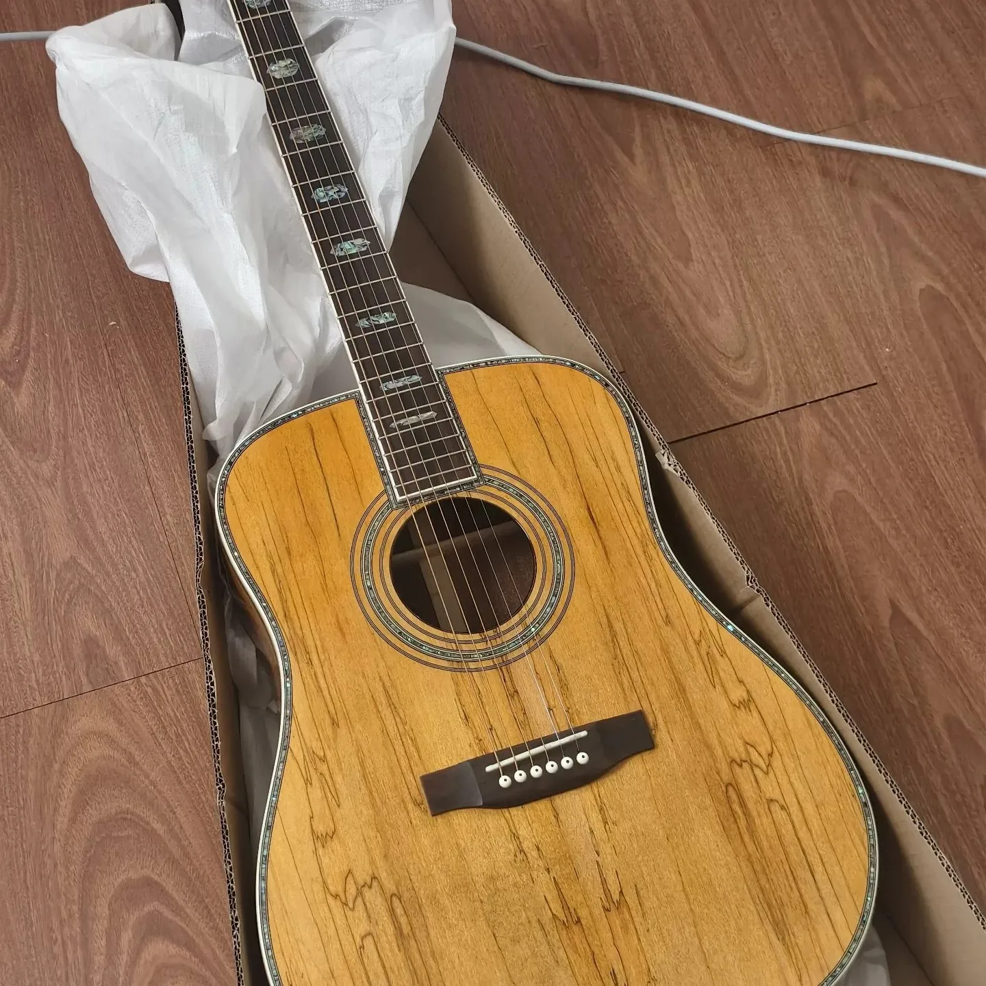Popular Hot Items Wooden Pattern Decayed Wood Top D Series 45 Acoustic Guitar Bone Nut Folk Blues