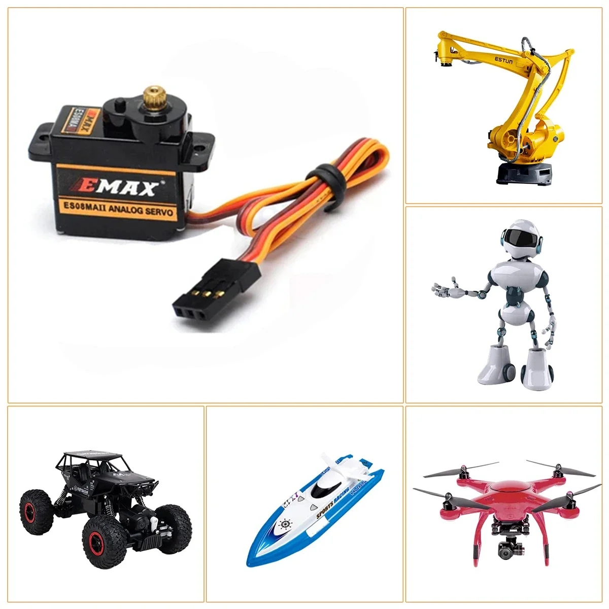 2026 EMAX ES08MDII ES08MD II Metal GEAR Digital Servo up sg90 ES08A ES08MA MG90S TREX 450 Helicopter Airplane Rc Robot Model view 6