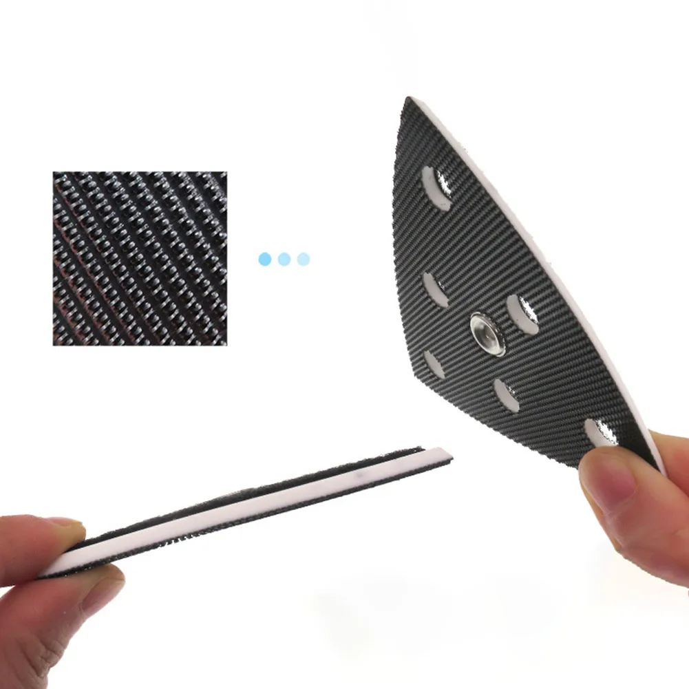 1Pcs Sanding Pad Triangle Sandpaper 90mm Sponge Sanding Disc 6 Holes Hook And Loop For Polishing Phone Shell Paint-Surface