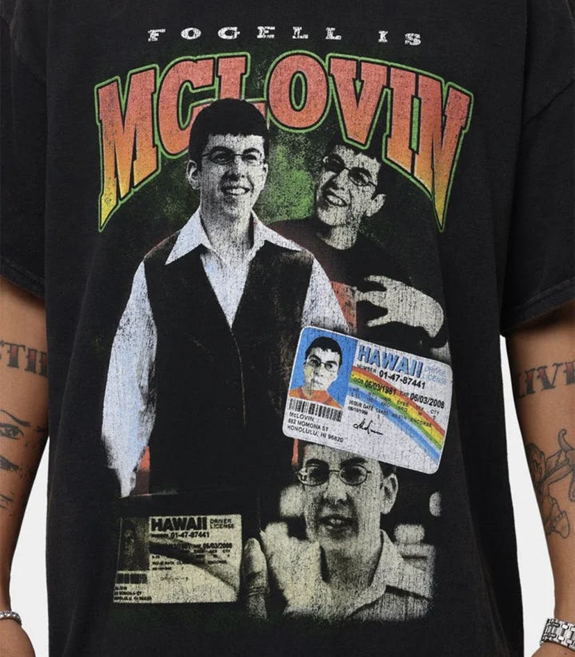 Custom Mclovin Superded Men Women Cotton T-shirt Summer Mens Harajuku Short Sleeve Funny Birthdy Gift For Man Woman Print Art Te