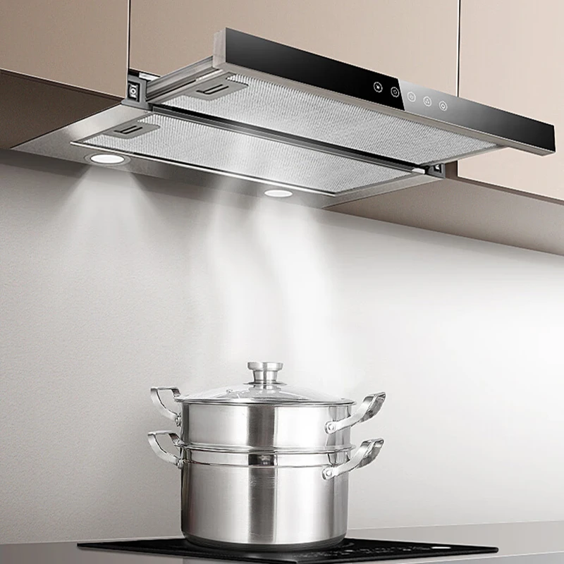 Camino da cucina Cappa aspirante per fumo intelligente estraibile da 600 mm Cappa aspirante per cucina senza condotto