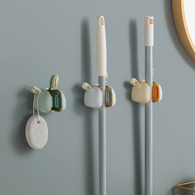 Rabbit Shape Broom Hanger Wall Mounted Broom  Organizer Garage、 Kitchen Organization Tool Storage Rack