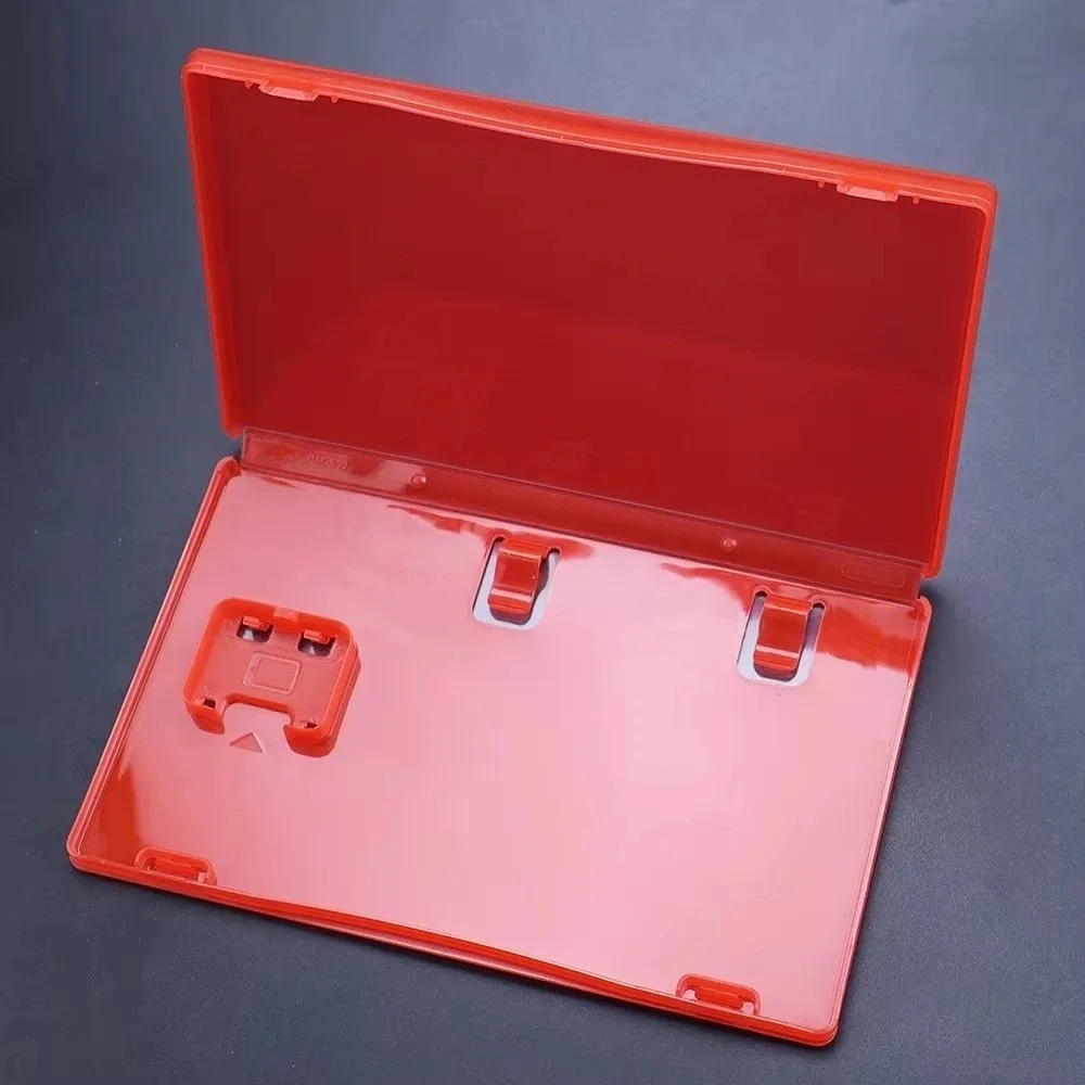 Transparent Game Card Box Plastic Red Storage Case Box with Book Holder Cartridge Holder Shell for Switch 2 For Inserted Cover