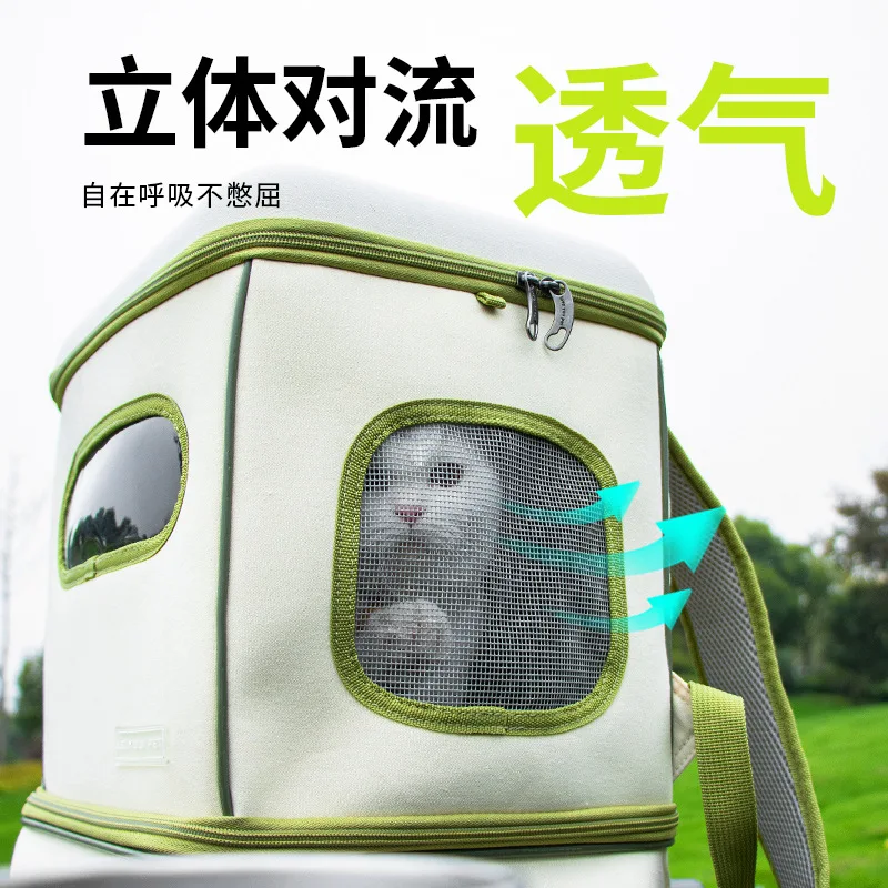 Pet Backpack Portable Pet Stroller Trolley Cases Suitcases Small Dog Cat Backpack  Soft-Sided Pet Travel Carrier