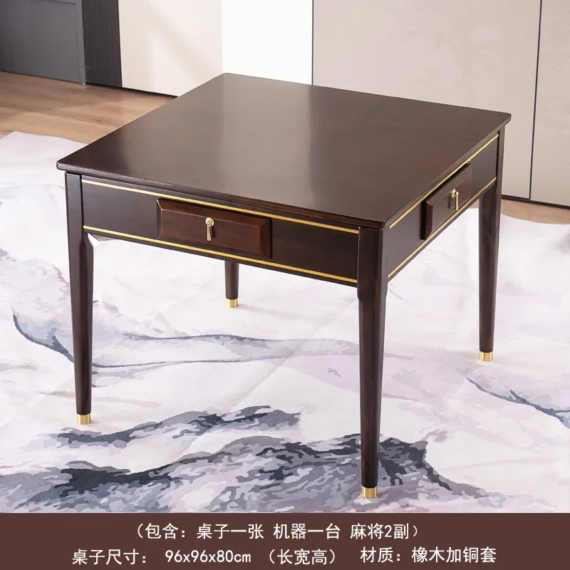 JJNew Chinese Solid Wood Automatic Dual-purpose Household Electric Mahjong Table Integrated Woofer