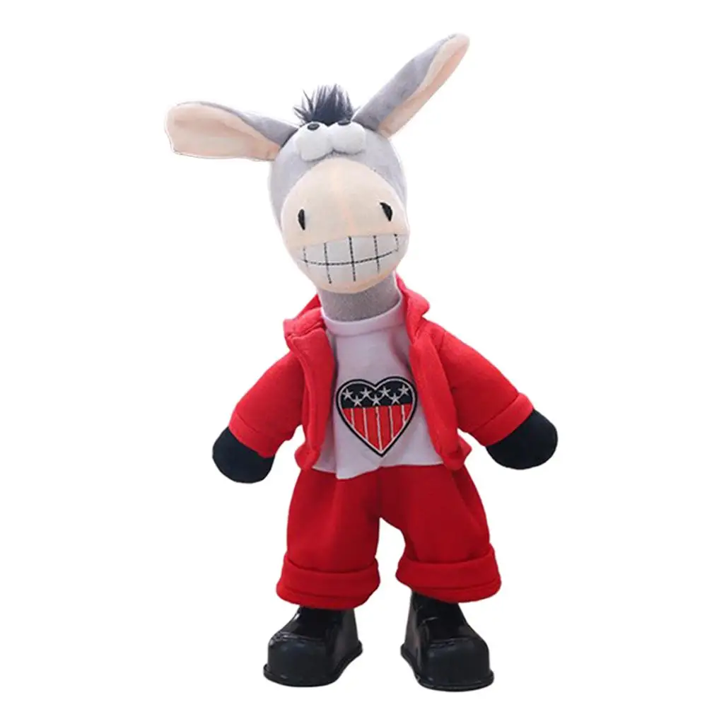 

Милая интерактивная плюшевая игрушка-ослик: кукла-качалка для вечеринок и подарков