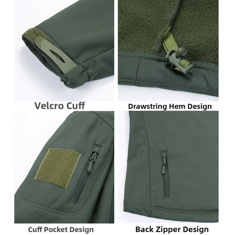 Motorcycle Soft Shell Jackets Men Tactical Windproof Waterproof Jacket Outdoor Outdoor Army Jackets Mens Hooded Coats view 4