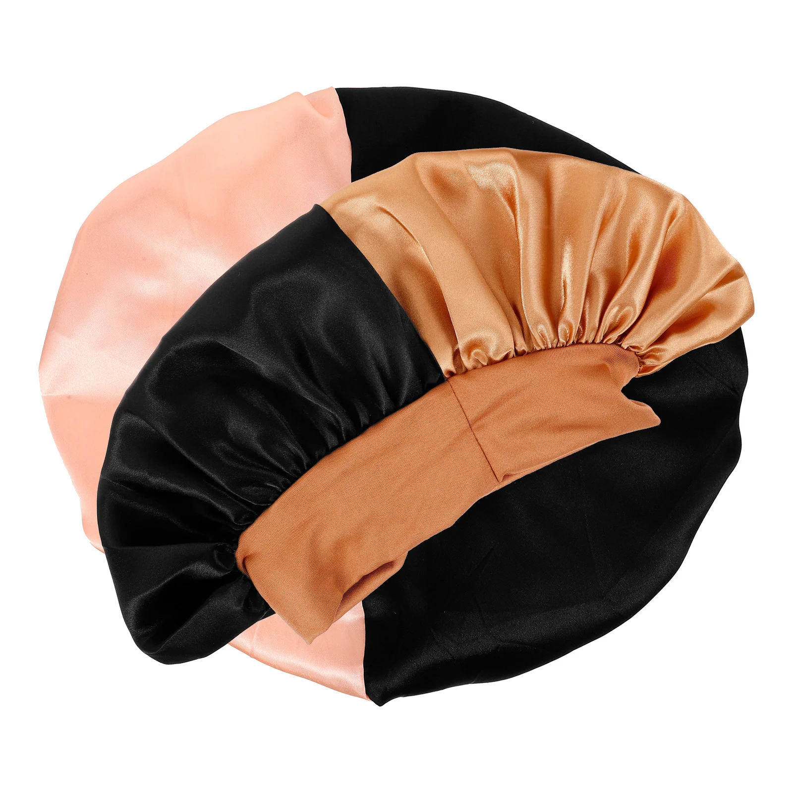 

2 шт. эластичная шапочка для сна с широкими полями, цветной дизайн для женщин, вьющиеся волосы, косички, химиотерапия, дорожный капот