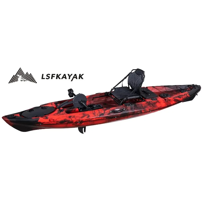 Гладкая и долговечная педальный каяк для морской рыбалки на корпусе для одного человека с различными цветами на выбор