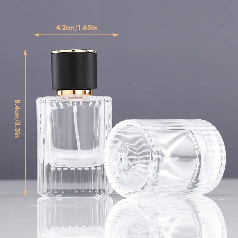 30ML/50ML Perfume Glass Spray Bottle Portable Clear Cosmetics Atomizer High Capacity Empty Bottle Refillable Dispenser Bottle