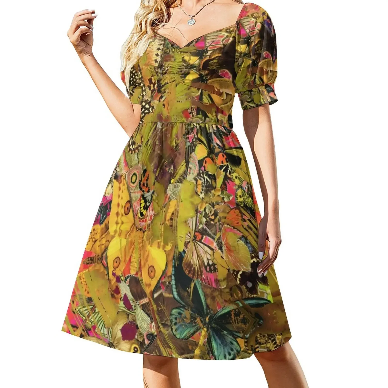 

Butterfly Art - Spring Reflections - Sharon Cummings Short-Sleeved Dress Bridesmaid dress woman african dresses for woman