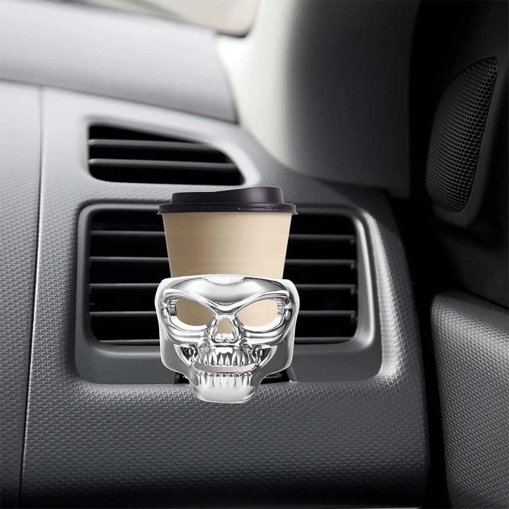 

2Pcs Skull Shape Car Air Vent Cup Holder Adjustable Multifunctional Drink Rack Universal Vehicle Cup Holder for Trucks Suvs