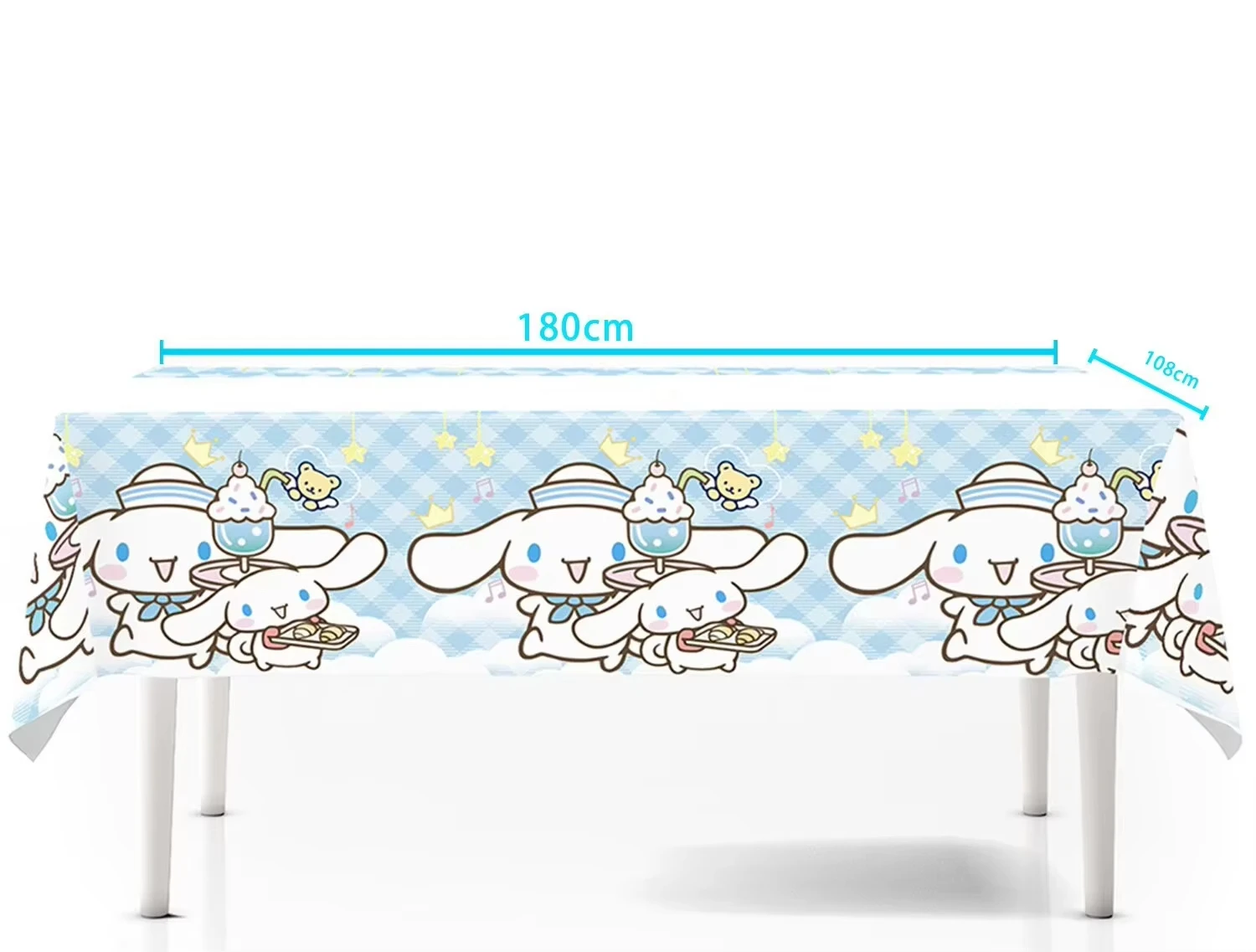 만화 계피 개 생일 파티 장식 일회용 파티 접시 Tablecloh Tablecloh 소년 소녀 베이비 샤워 파티 용품