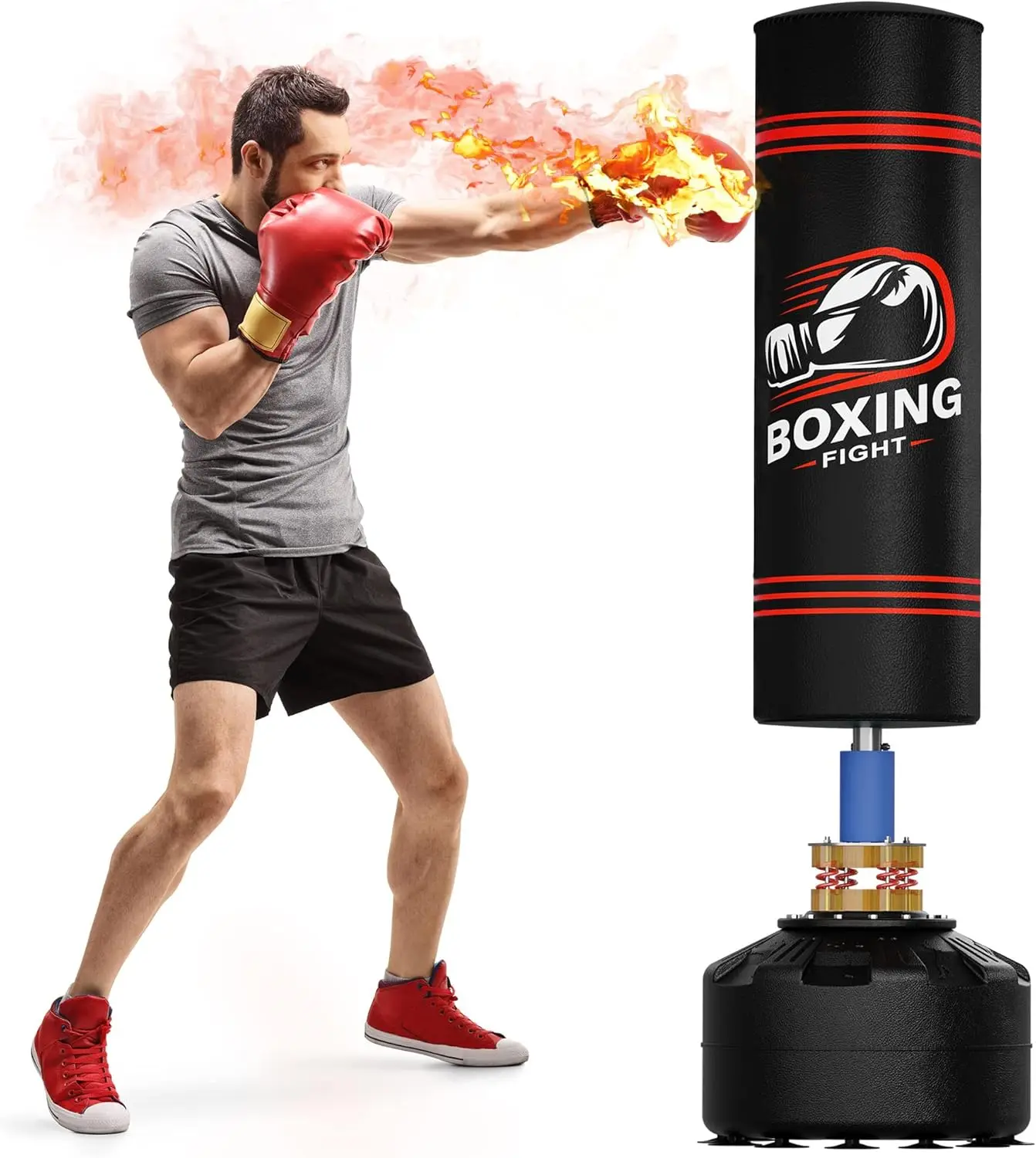 

Punching Bag with Stand Freestanding Heavy Boxing Bag