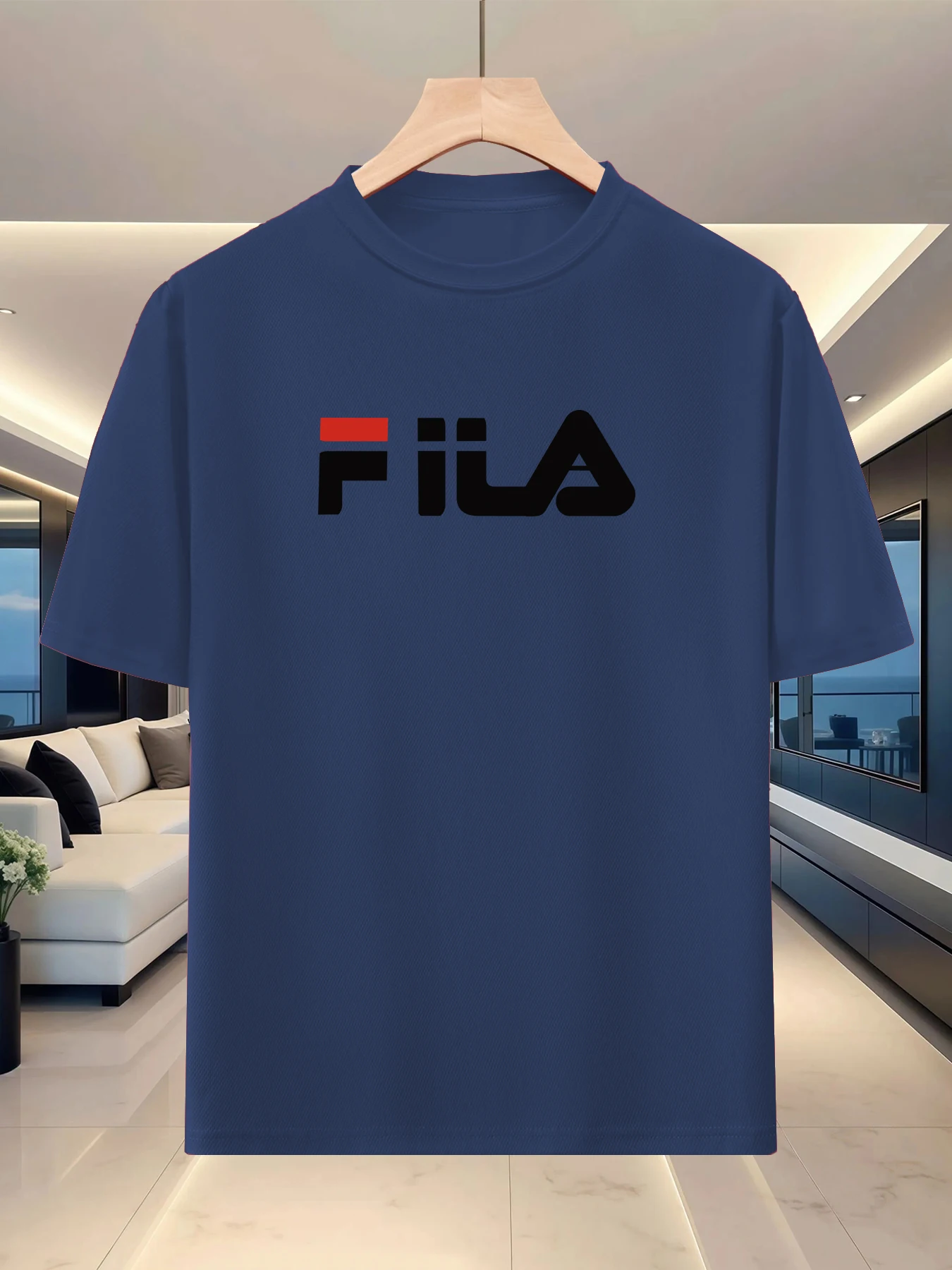Men's Summer Round-neck Short-Sleeved T-Shirt - Lightweight and Breathable Fabric - Outdoor Sports, Running, Casual Shirt