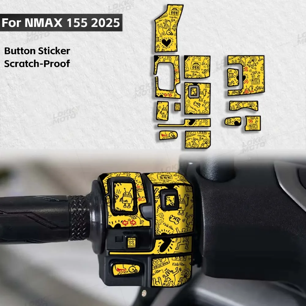Motorcycle Scooter Handlebar Control Switch Sticker Protect Decorative Accessories Vinyl Decal For Nmax 155 NMAX155 nmax155 2025