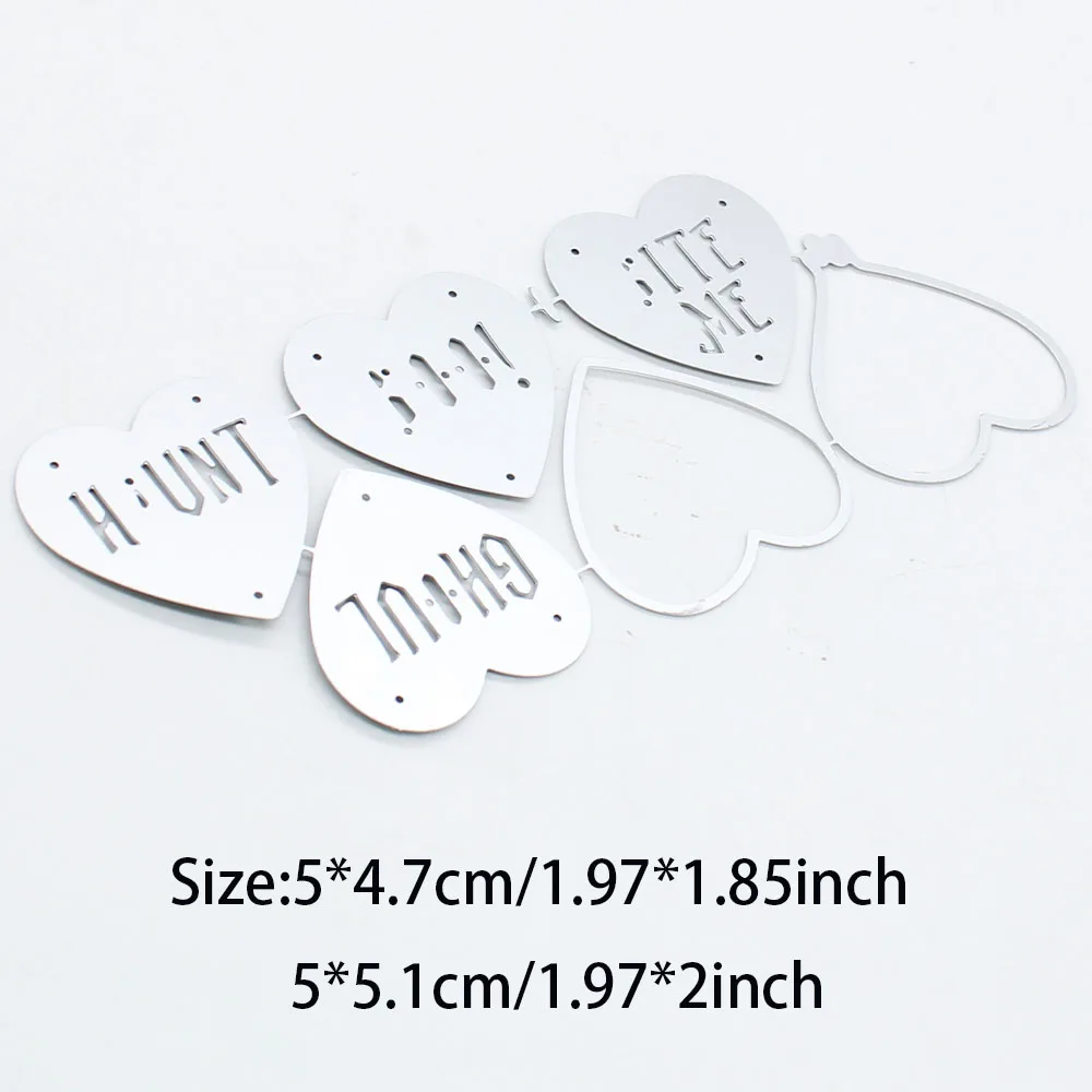 KSCRAFT Halloween Conversation Hearts Cutting Dies Stencils for DIY Scrapbooking Decorative Embossing DIY Paper Cards