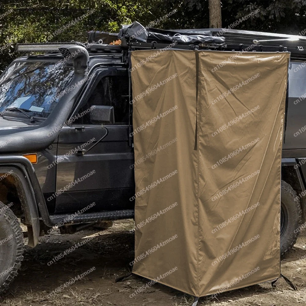 2 الحد الأدنى من موافقة في الهواء الطلق خيمة حمام جانبية للسيارة خيمة دش خيمة حمام السيارة قابلة للطي المحمولة التخييم المرحاض المحمول تغيير الملابس