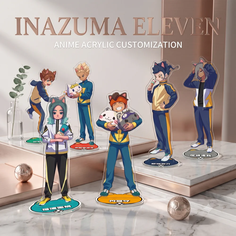 Anime Inazuma Eleven Cat Ear Style Acrylic Stand Keychain Endo Matsukaze Gouenji Fubuki Character Merch Custom