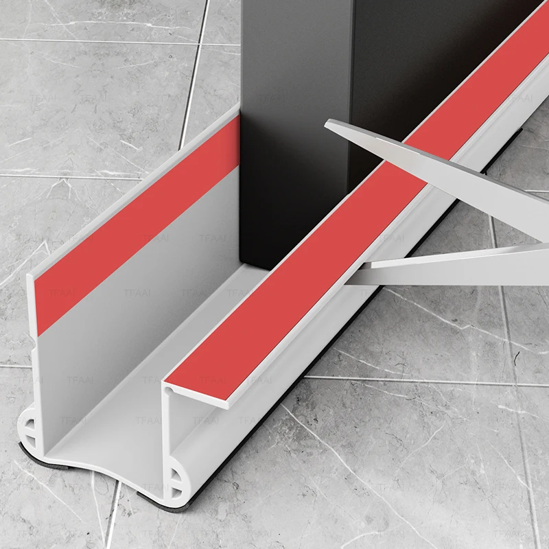 93 cm Türbodendichtungsstreifen, U-förmiger PVC-Zugluftstopper, schalldichter, winddichter Spaltfüller für Innentüren unter der Bürste