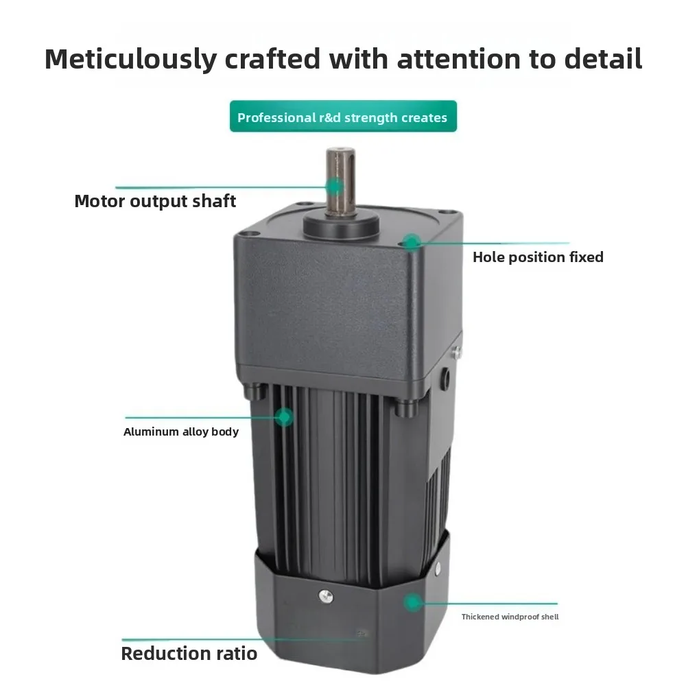 6‑400W Adjustable Reduction Motor Single‑Phase 220V Three‑Phase 380V Copper Coil Gear Reducer Unit