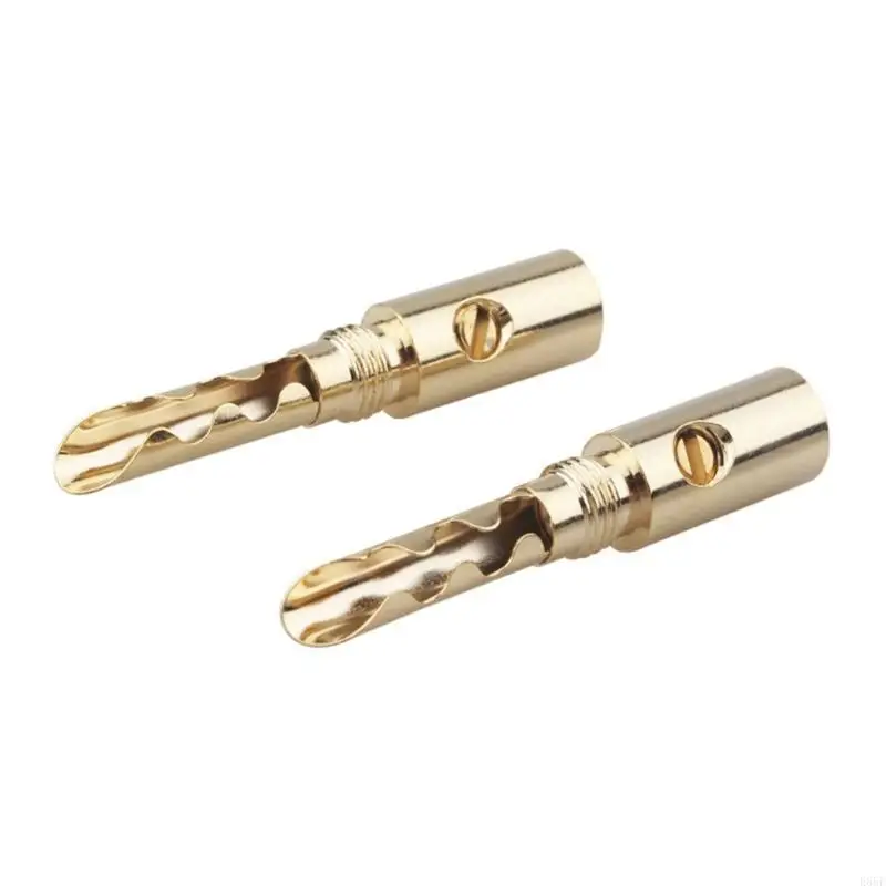 E65E HIFI DIY Gold Plated Electrical Plug 5mm Banana Plug Connector