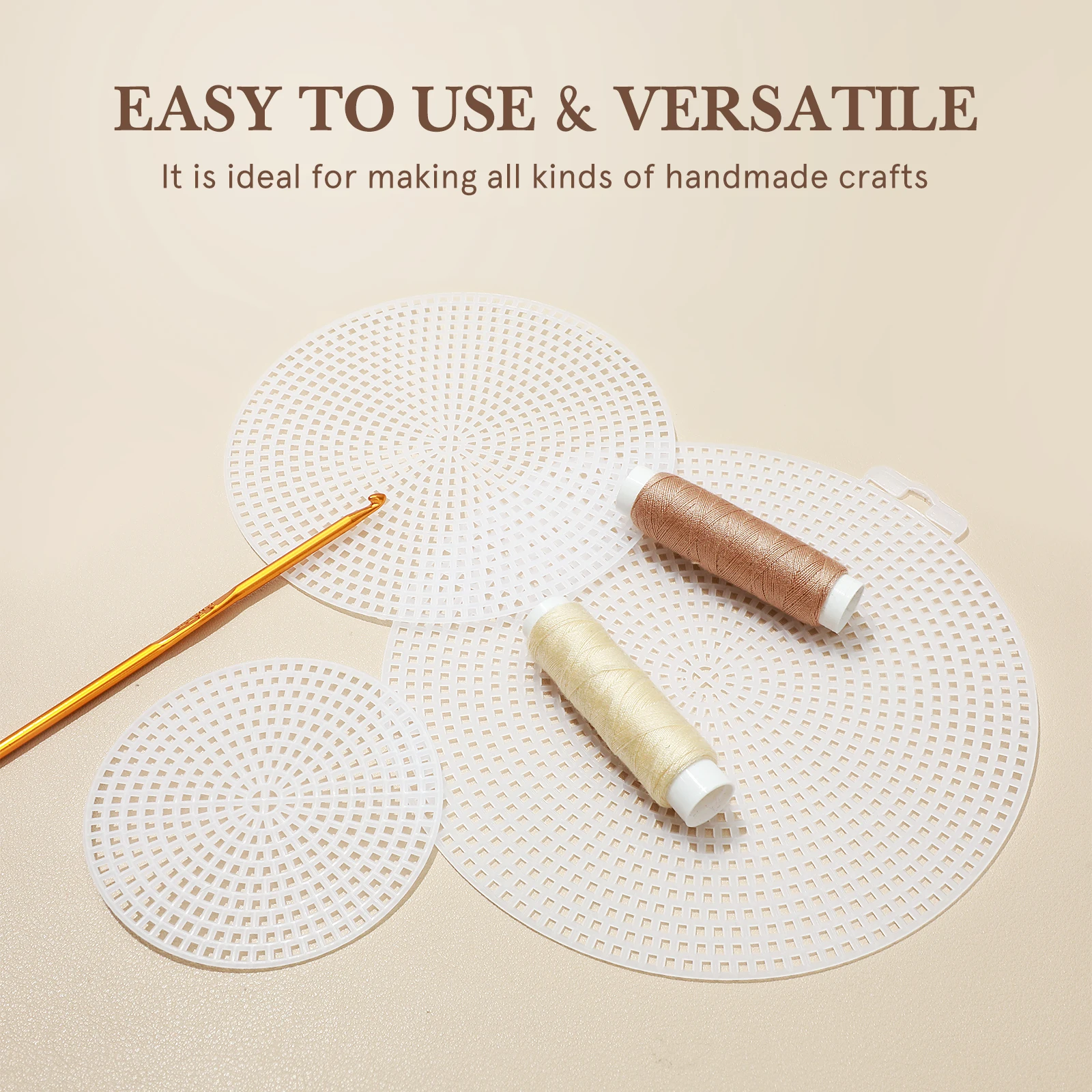 

30 Pcs Round Cross Stitch Grid Sheets 14 7cm 11 5cm 7 7cm Plastic Embroidery Canvas DIY Accessory Household Canvas Sheets