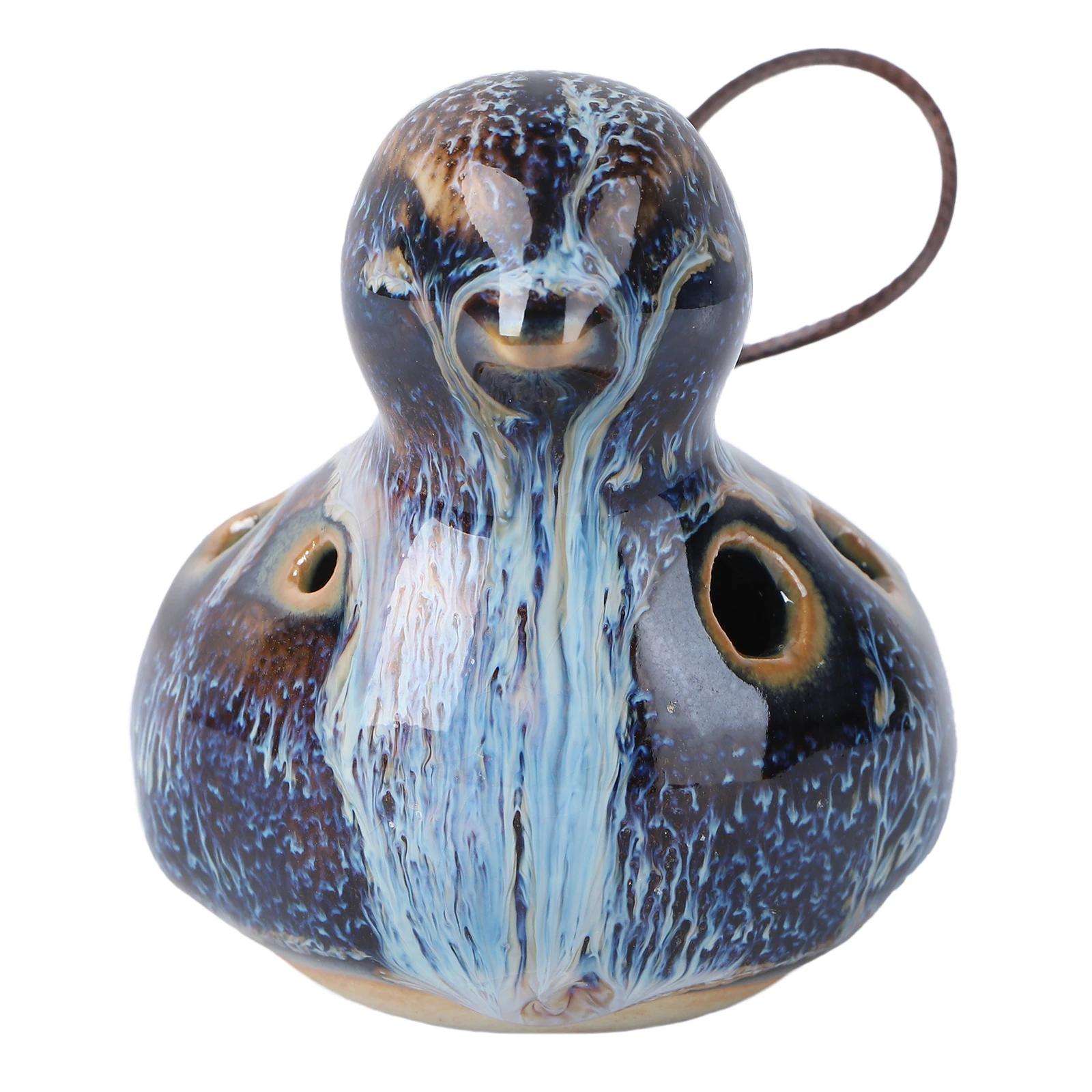 

6 Holes Bird Ocarina Ceramic Flute Shaped Kids Musical Instruments Ergonomic Design Mellow Fingerholes Easy to Carry Clay Flute