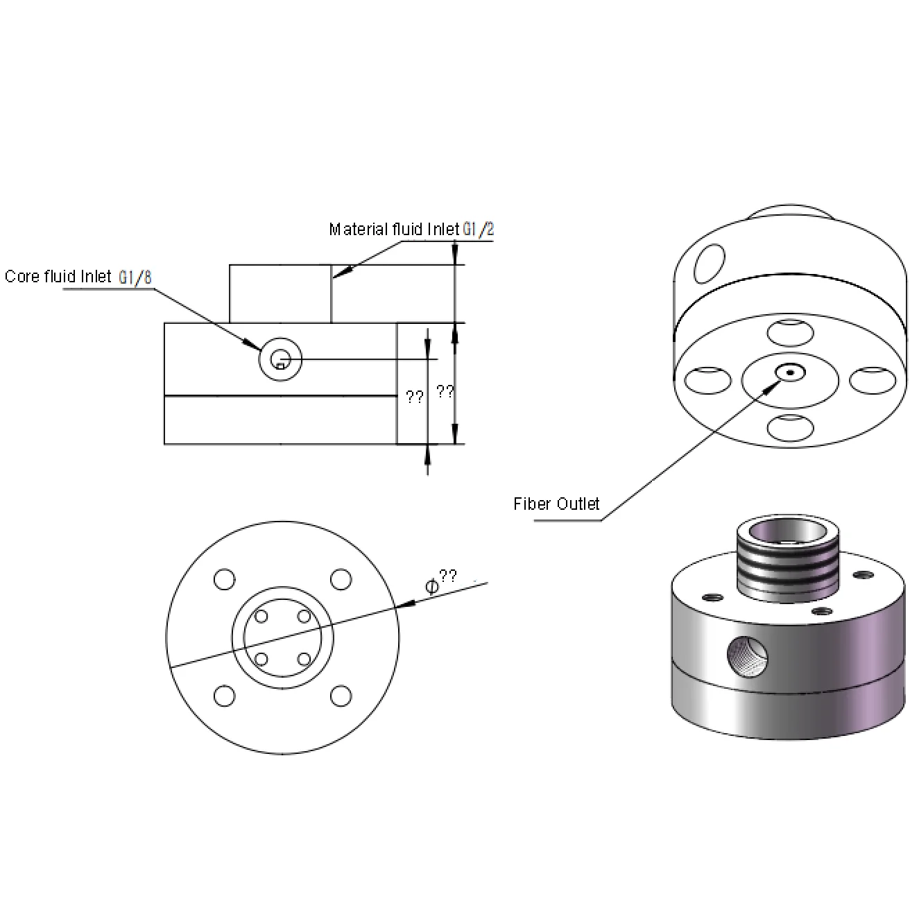 High Technology Hot Sale Stainless Steel Membrane Spinneret With Heating Device For Creating Hollow Fibers