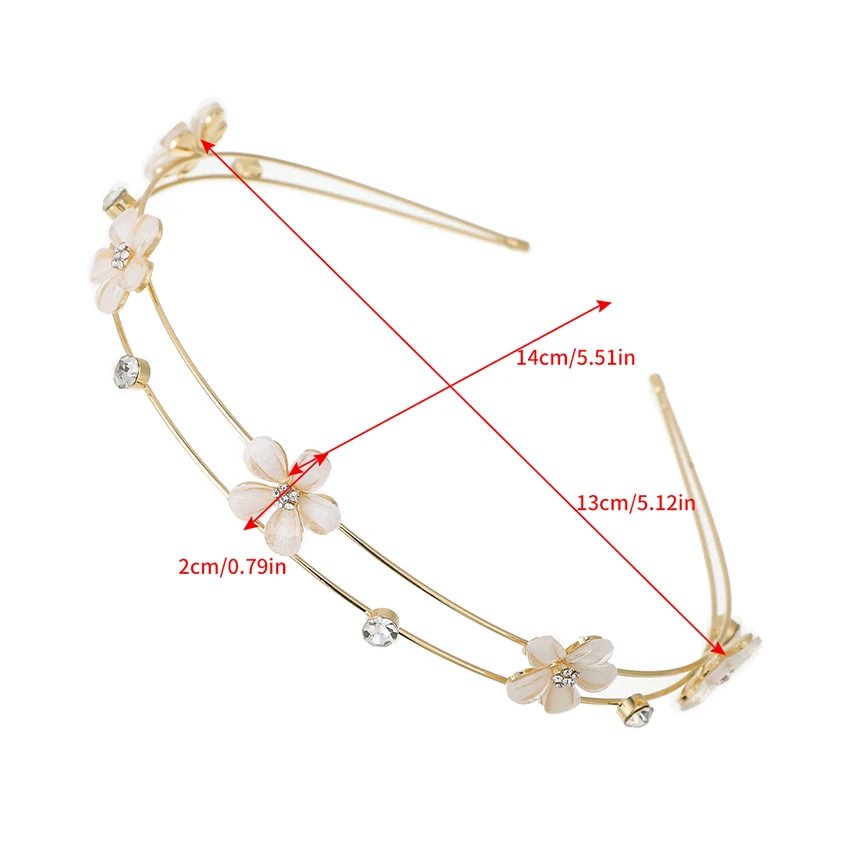 Women\'s Fashion Rhinestone Headband Pearl Alloy Hairband Vintage Headband Jewelry Hair Accessories For Women Trend Hair Hoop