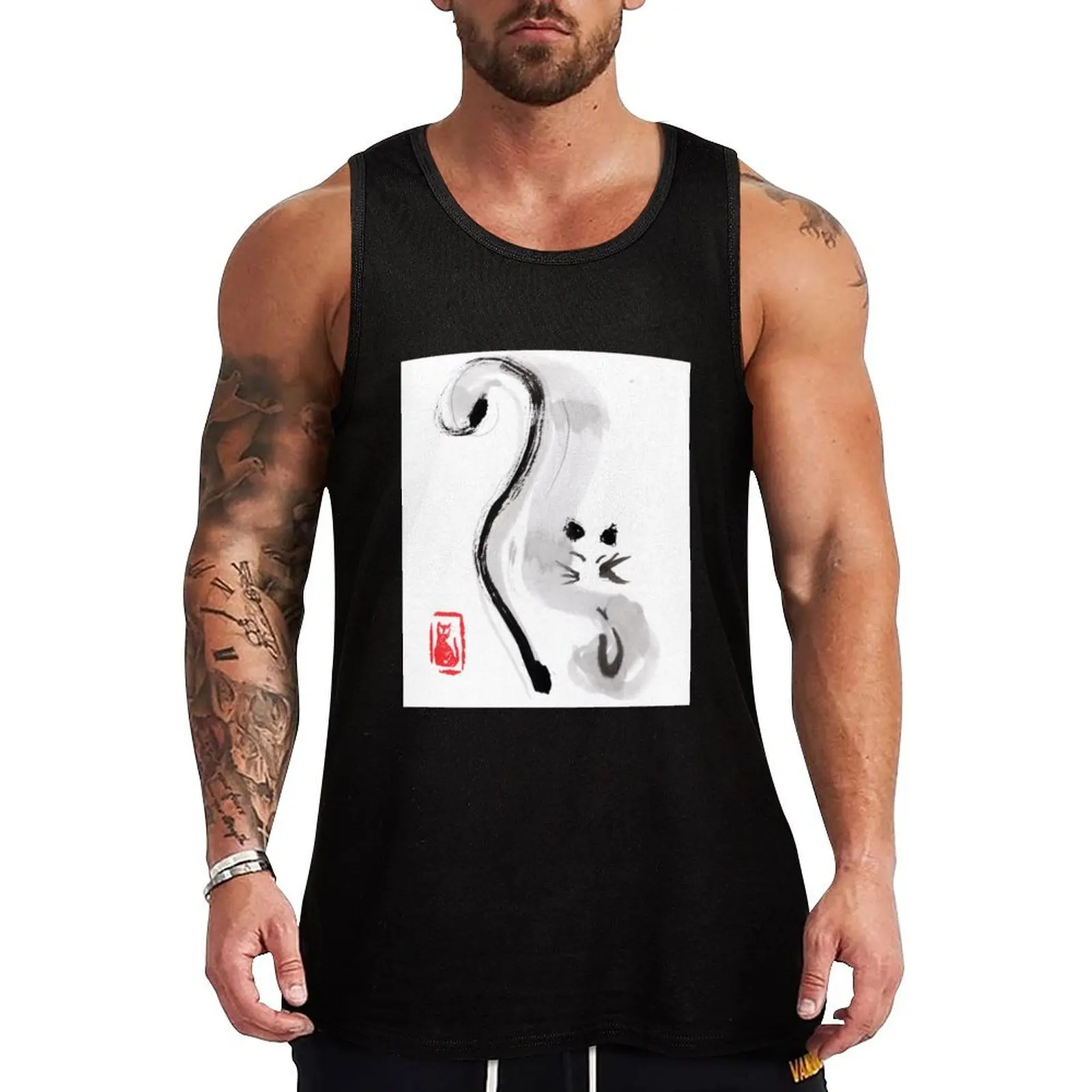 

Essence of Cat Tank Top Sportswear for men anime t-shirts gym t-shirts sleeveless gym shirts male