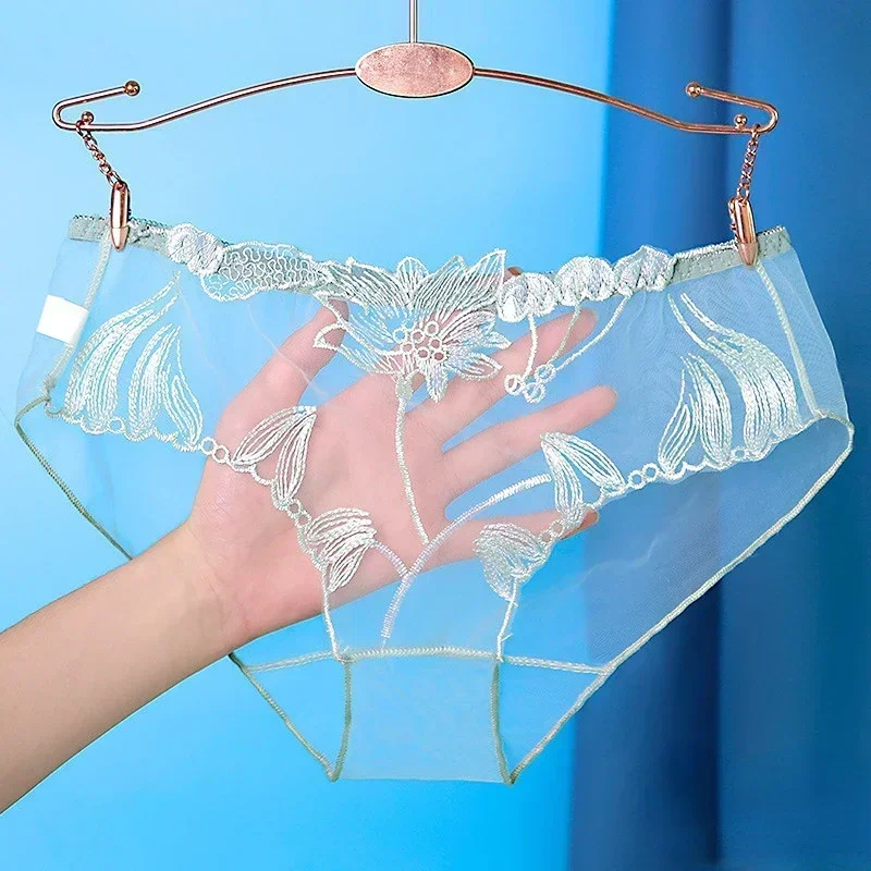 Women\'s underwear lace sexy hot charming large size full transparent mesh new seamless briefs underwear women panties women