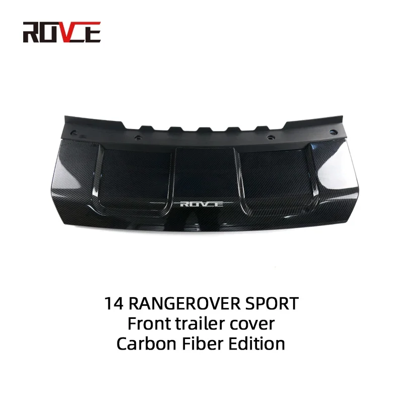 ROVCE Front Bumper Trailer Tow Hook Cover Rear For RANGE ROVER SPORT 2014-17 L494 Front Lower Guard Plate