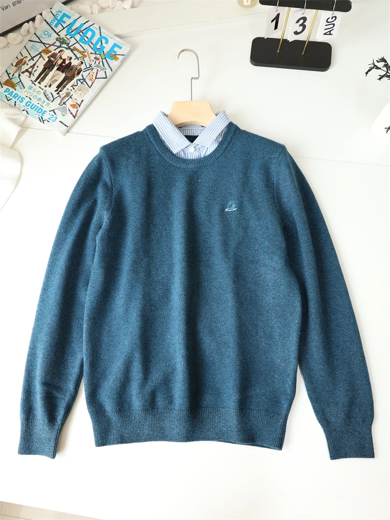 

Мягкий, приятный для кожи вязаный свитер, мужской осенне-зимний модный повседневный длинный свеч круглый Ne Youth Busin Leisure