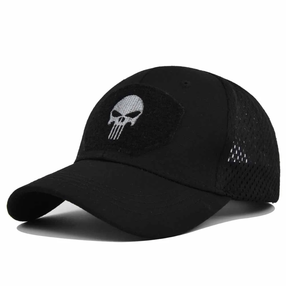 

Military fans outdoor camouflage baseball net cap Special forces tactical camouflage cap Skull visor Velcro cap