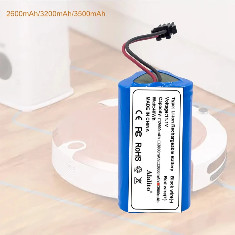 10.8V 11.1V Lithium Battery For CECOTEC For CONGA Slim 890,Wet Robotic Vacuum Cleaner Battery High Quality