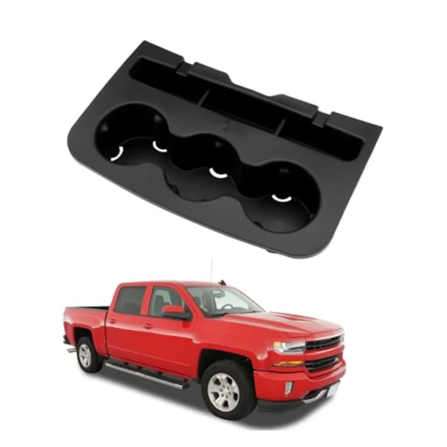 

Cup Holder Liner, Compatible with 2014-2020 Chevy Silverado 1500 2500HD 3500HD Suburban, GMC Sierra 1500 2500HD 3500HD Yukon, F