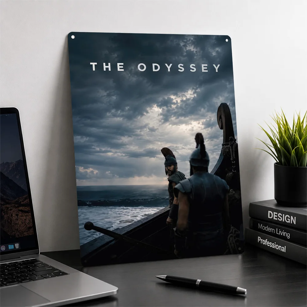 The Odyssey Ancient Greek Warriors Personalized 3D Textured Metal Poster Wall Art Tinplate Sign for Wand Deko Decor Luxury Home