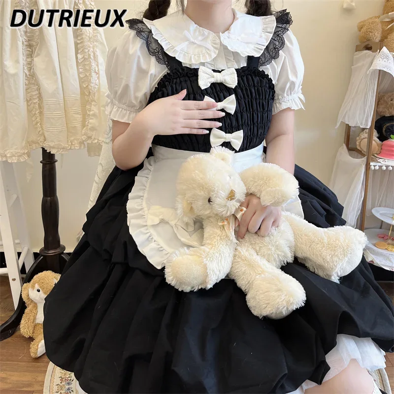 

Women's Tops Spring Summer Casual Shirt Japanese Style Girl Sweet Cute Lolita Bubble Sleeves Versatile Casual Shirts Female