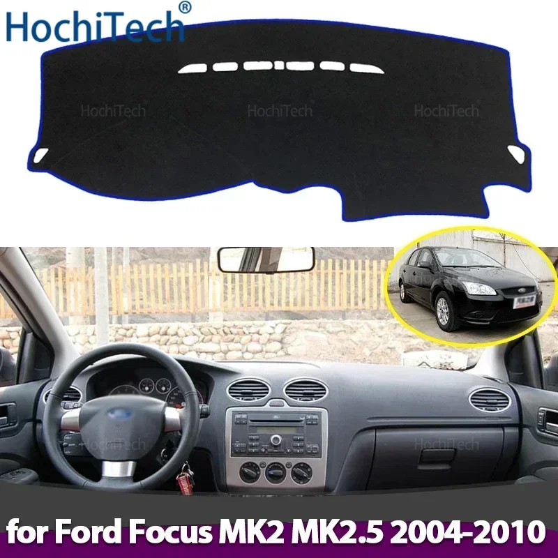 Cubierta para salpicadero de coche, alfombrilla para Panel de instrumentos, alfombrilla para Ford Focus MK2 MK2.5 2004 2005 2006 2007 2008 2009 2010
