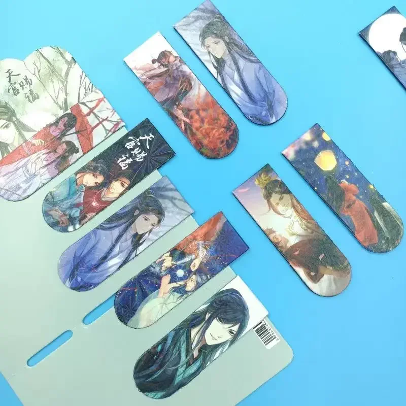 6Pcs/Lot Anime Tian Guan Ci Fu Xie Lian Hua Cheng Magnet Bookmark Heaven Official's Blessing Reading Book mark Stationery