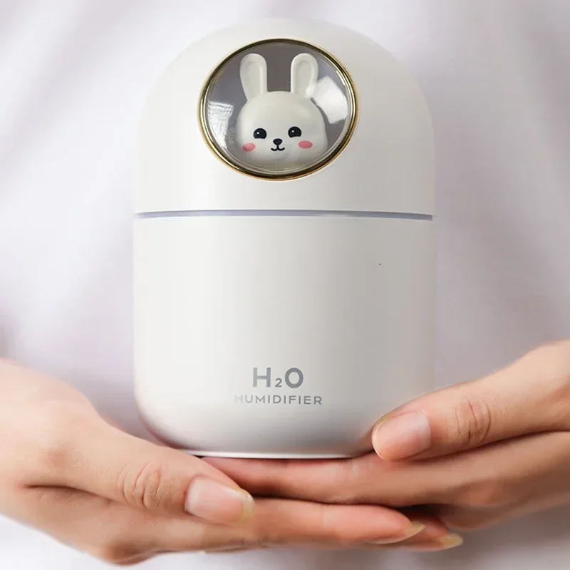 Portable Humidifier 300 Ml Mini Cool Mist Humidifier With Night Light USB Personal Humidifier Automatic Shutdown Ultra-quiet