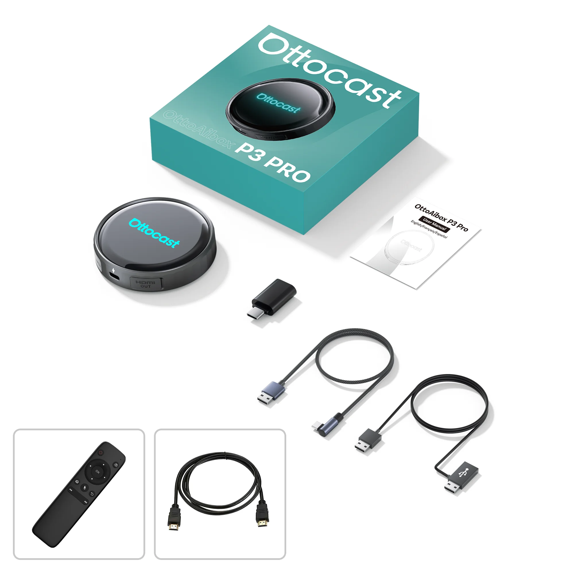 CoCo【新品同様】Ottocast P3 Pro おまけ付き ottocast 【正規代理店】オットキャスト P3 Pro ottocast Otto Aibox