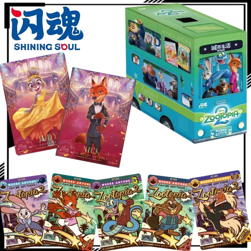 

SHININGSOUL Official Zootopia Collectible Cards City Life Cartoon Judy Hopps Card Full Box Anime Merchandise Trendy Toys