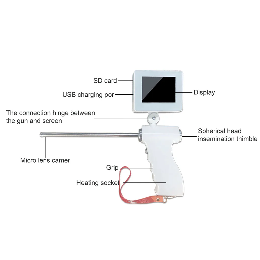 Portable Veterinary Pet transcervical artificial insemination gun for animal Dog Pig cow